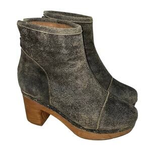 Five Worlds by Cordani Zuki Vintage Grey Leather Back Zip Ankle Boots   Size: 8